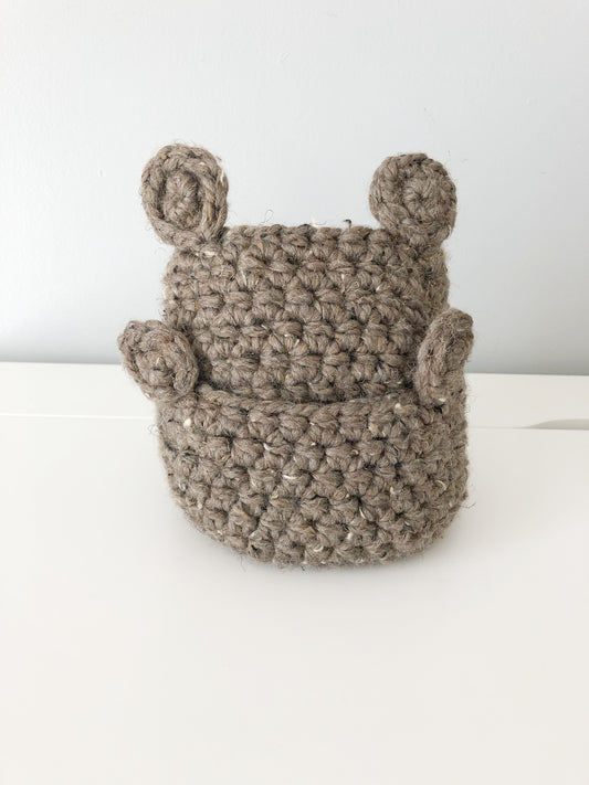Baby Bear Basket Crochet Pattern